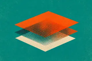 Superposition de trois rectangles en perspective isométrique, légèrement décalés et tramés, évoquant l’enchaînement clair et structuré de questions et réponses dans une section éditoriale.